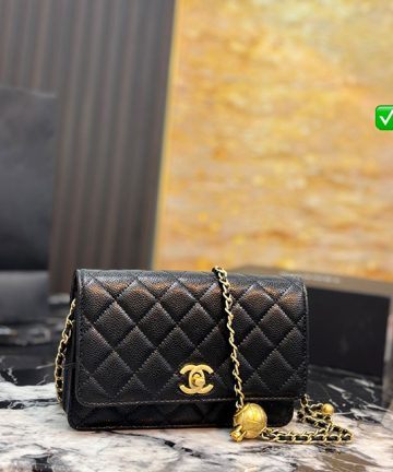 Chanel WOC Wallet On Chain with Gold Ball