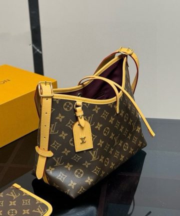 LV Low Key Hobo Monogram Shoulder Bag with Detachable Pouch for Daily Commute